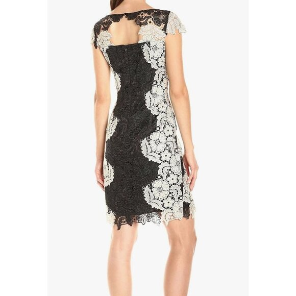Tahari by Arthur S. Levine Women's Size 10 Chemical Short Sleeve Lace Dress New - Picture 2 of 3